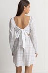 Bronty Long Sleeve Mini Dress / White