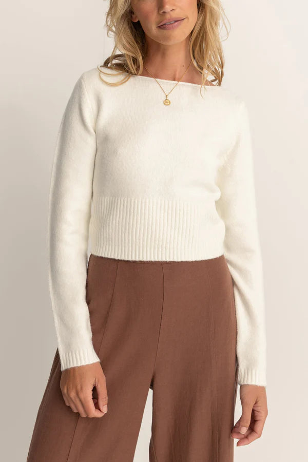 Chloe Knit Sweater / White