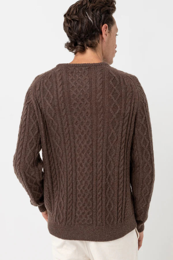 Mohair Fishermans Knit / Brown