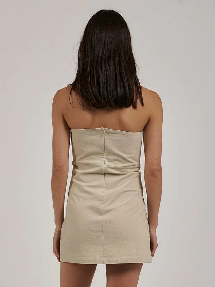 Carey Strapless Mini Dress / Oatmeal