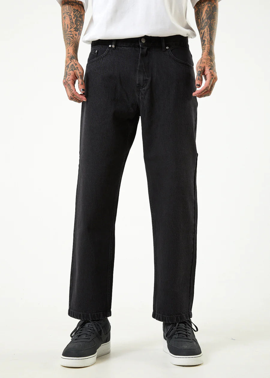 Ninety Twos Organic Denim Relaxed Fit Jean / Washed Black