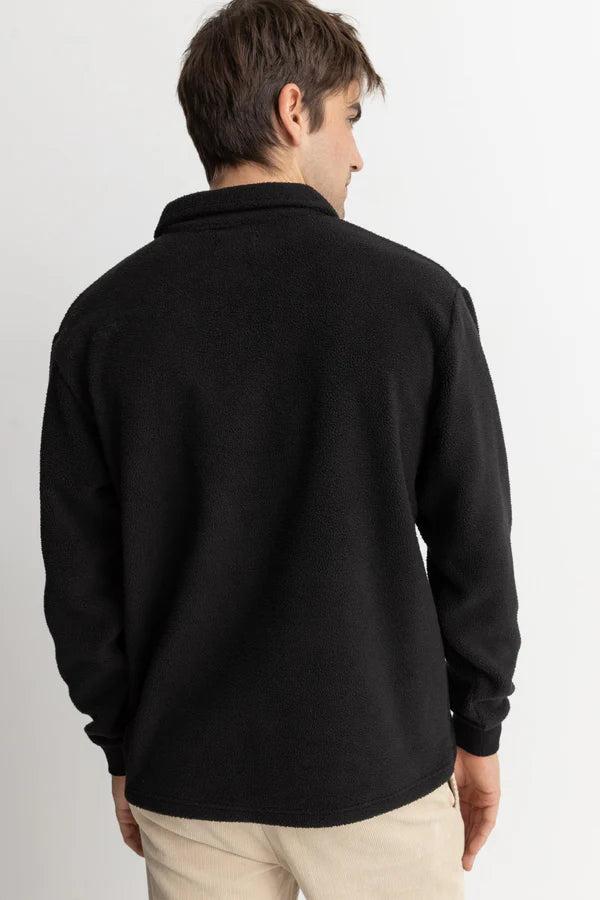 Oskar 1/4 Zip Reverse Fleece / Black