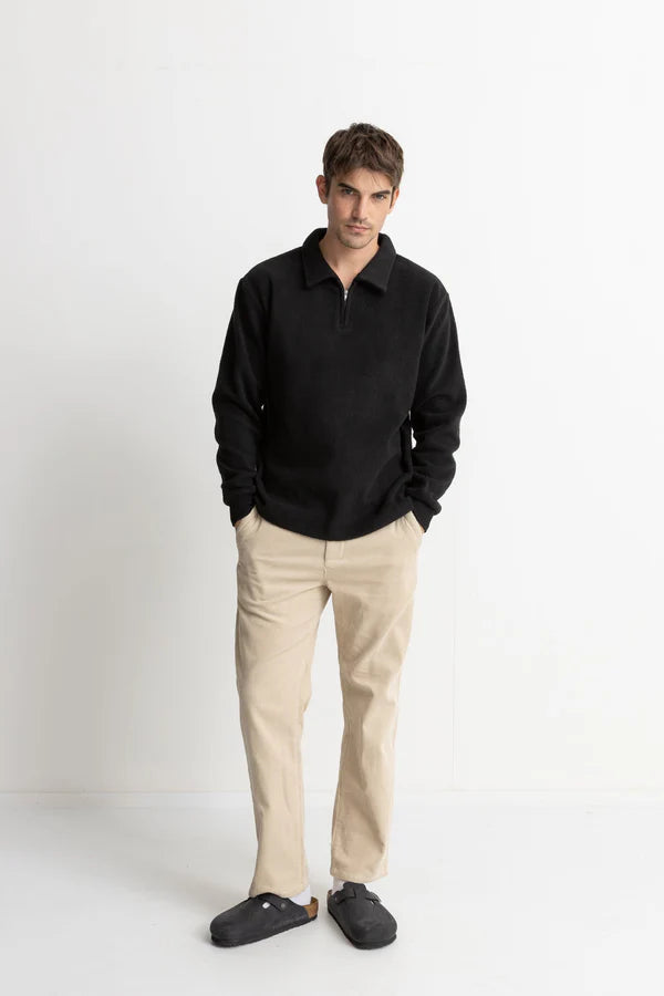 Oskar 1/4 Zip Reverse Fleece / Black