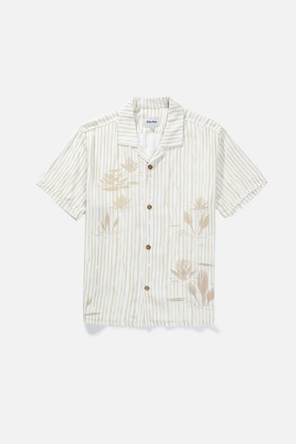 Lily Stripe Cuban SS Shirt / Camel