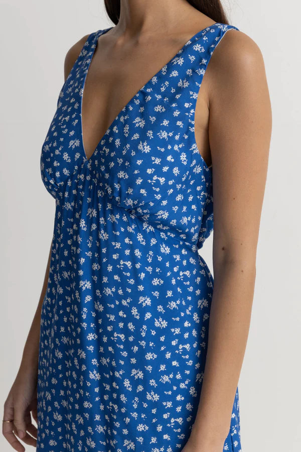 Elodie Floral Mini Dress / Blue