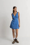 Elodie Floral Mini Dress / Blue
