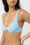 Sunbather Stripe Underwire Top / Ocean