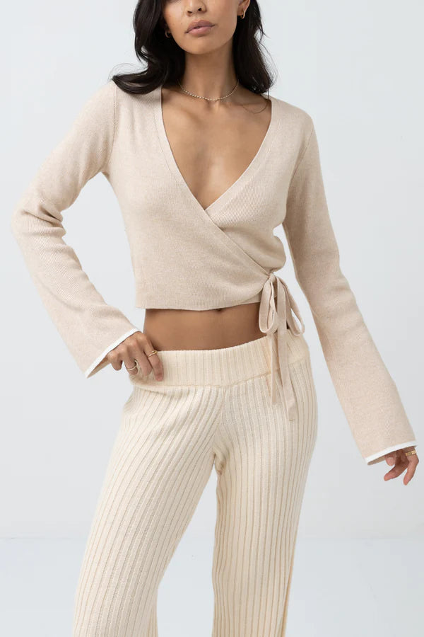 Ballet Wrap Top / Oatmeal