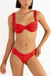 Leilani Soft Strap Balconette Top / Red