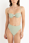 Lola Check Balconette Top - Green