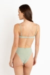 Lola Check Balconette Top - Green