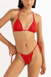 Leilani Gathered Tie Itsy Pant / Red