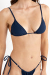 Lily Rib Slide Tri Top / Ink