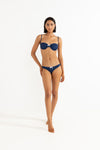 Lily Rib Balconette Top / Ink
