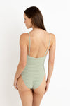 Lola Check Cut Out One Piece - Green