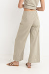 Lola Check Wide Leg Pant / Olive