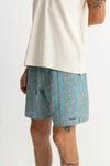 Paisley Stripe Beach Short / Slate
