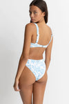 Grace Floral Panelled Support Underwire Top / Blue