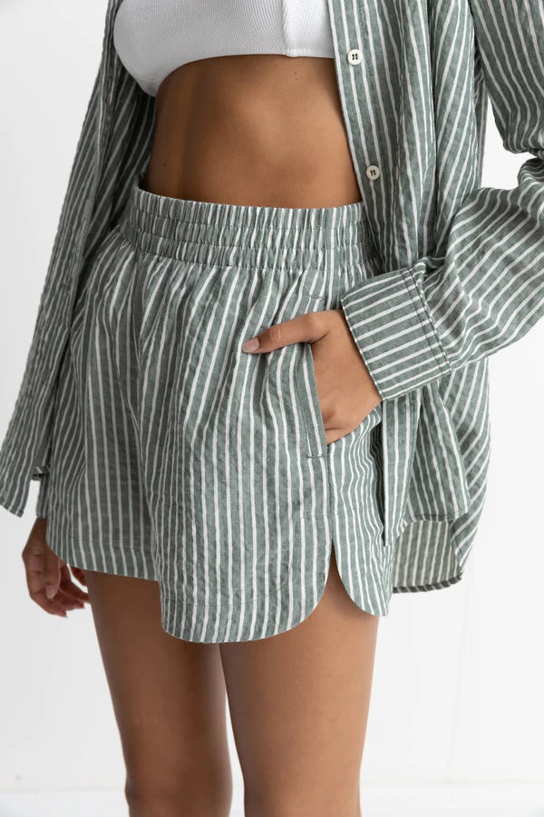 Stevie Stripe Short / Green