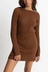 Charlize Long Sleeve Knit Mini Dress