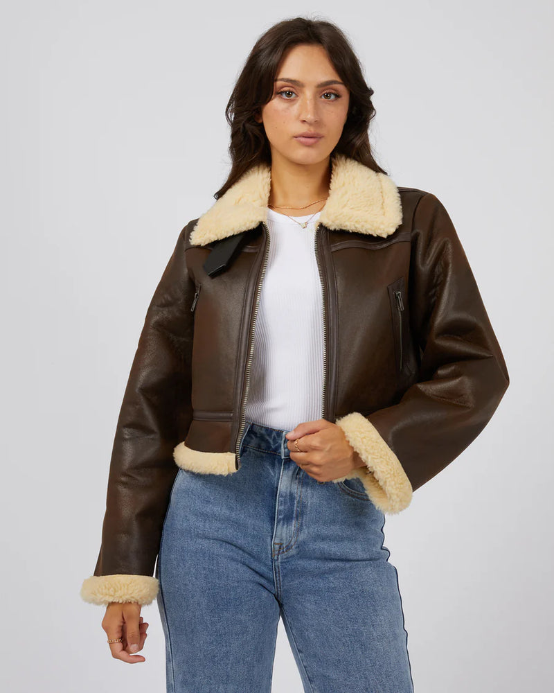 Cory Aviator Jacket / Brown
