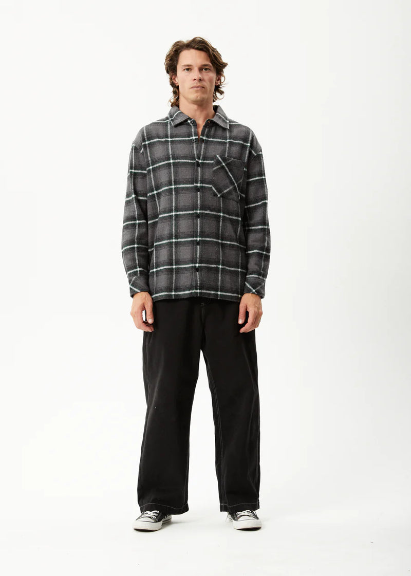 Sandstorm Recycled Flannel Shirt / Black Check
