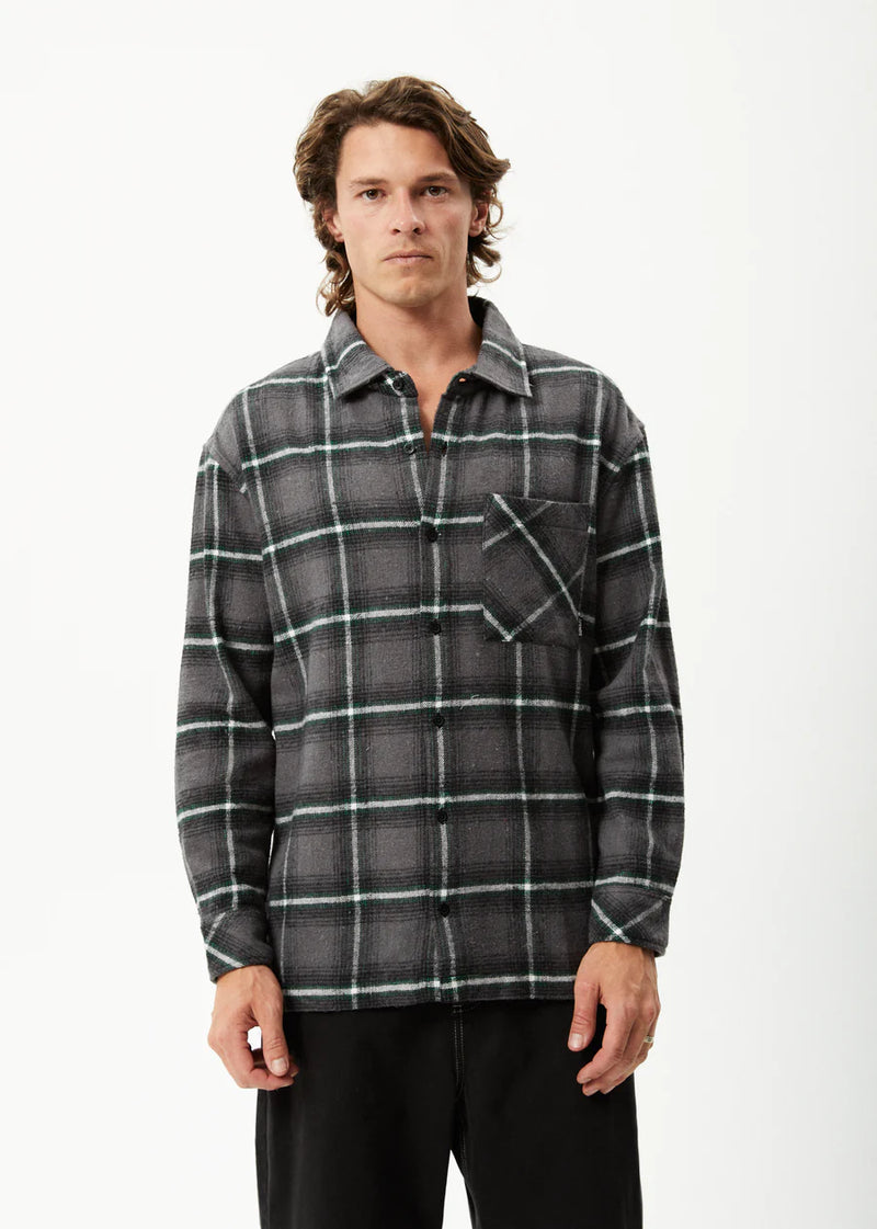 Sandstorm Recycled Flannel Shirt / Black Check