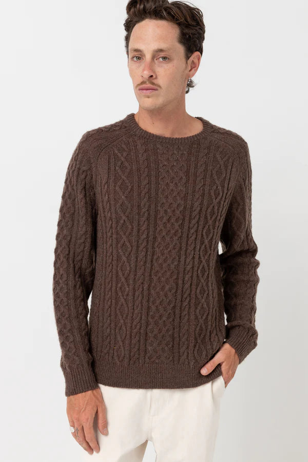 Mohair Fishermans Knit / Brown