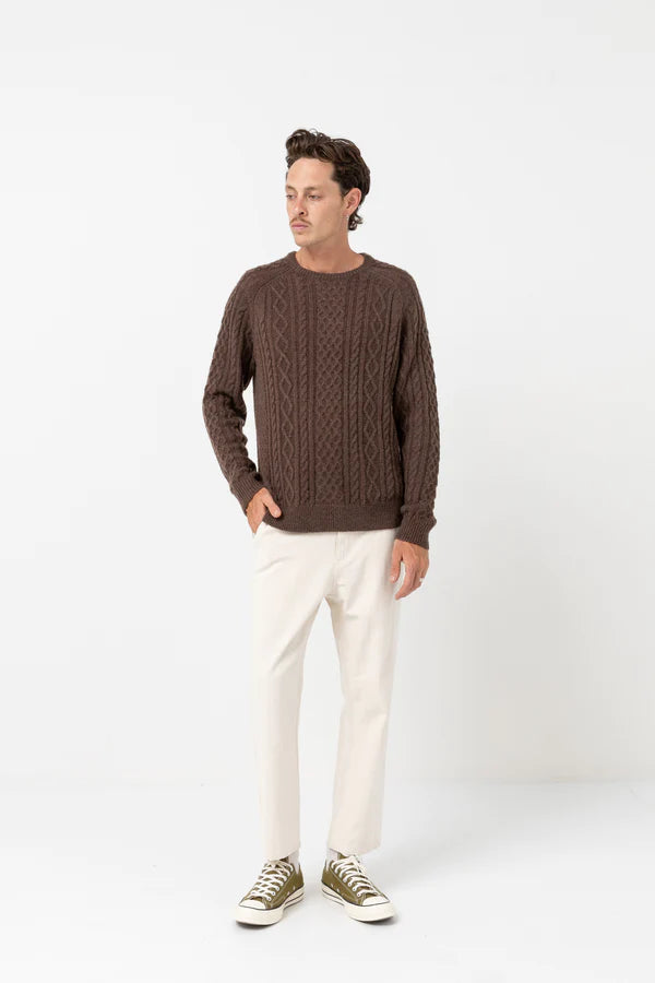 Mohair Fishermans Knit / Brown