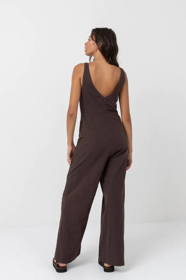 Dawn Wide Leg Jumpsuit / Chocolate