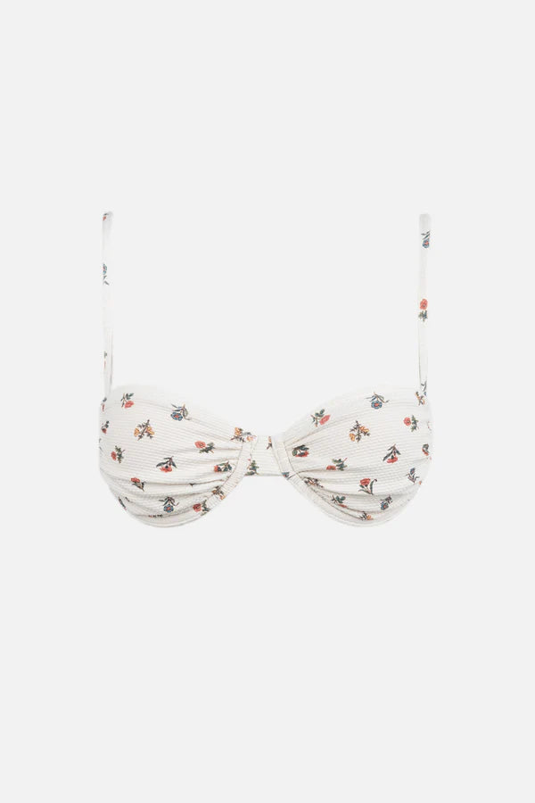 Harlow Floral Underwire Top / Natural