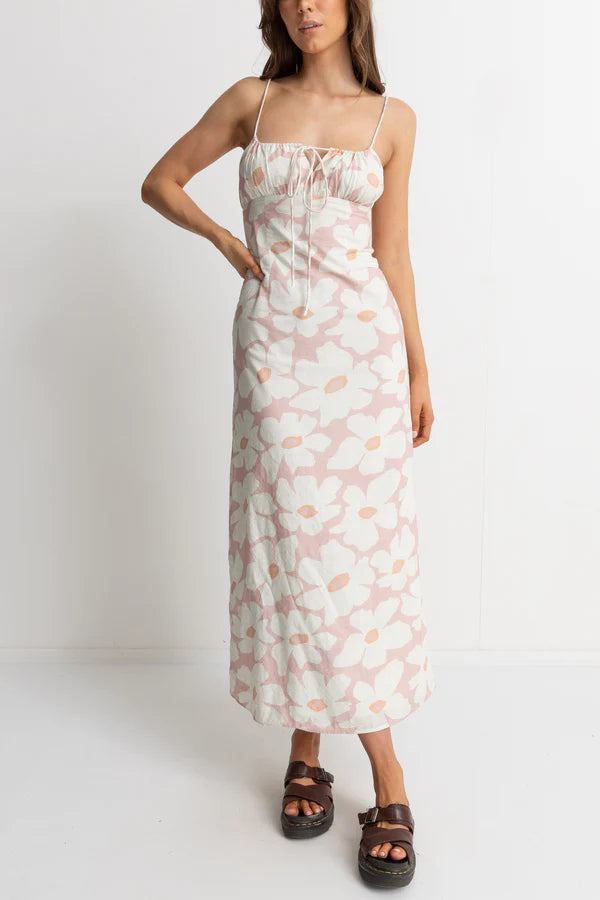 Mimi Floral Gathered Maxi Dress / Rose
