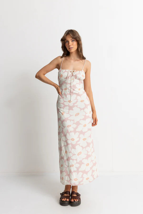 Mimi Floral Gathered Maxi Dress / Rose