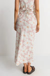 Mimi Floral Bias Cut Maxi Skirt / Rose