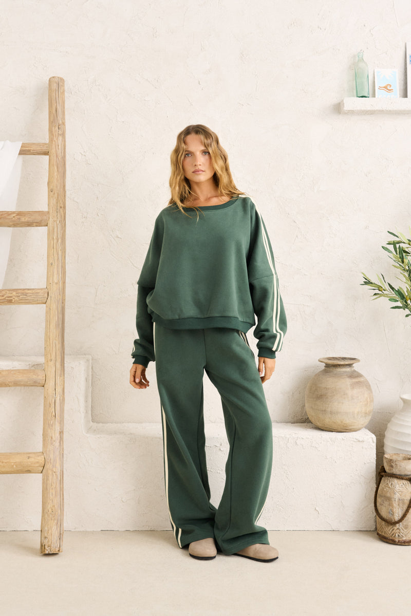 Contrast Sweatshirt / Hunter