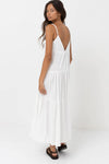 Classic Tiered Midi Dress / White