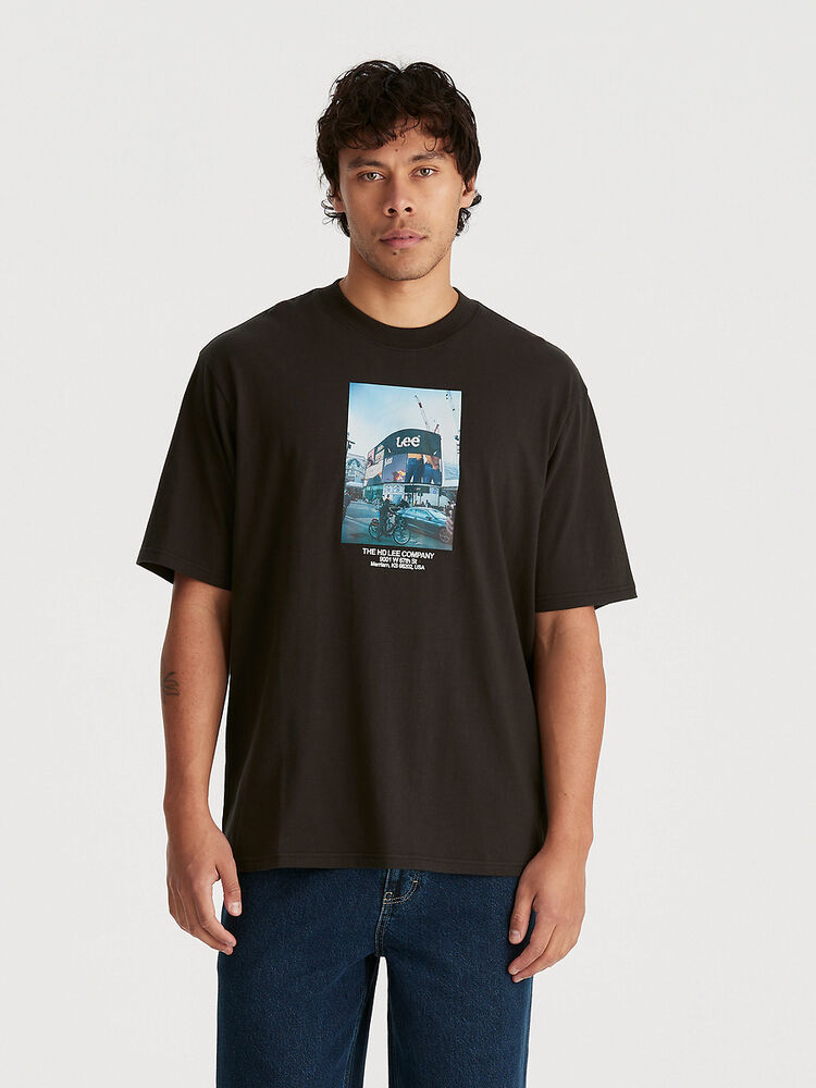 Billboards Baggy Tee / Worn Black