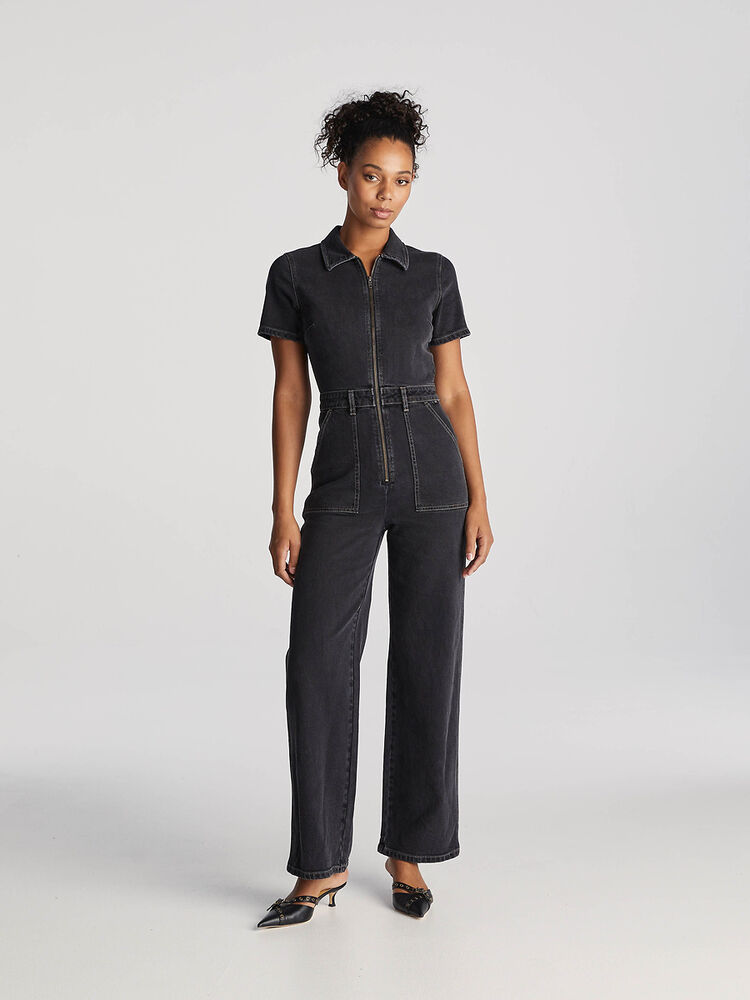 Grace Boiler Suit Wide Leg / Hollerback Black