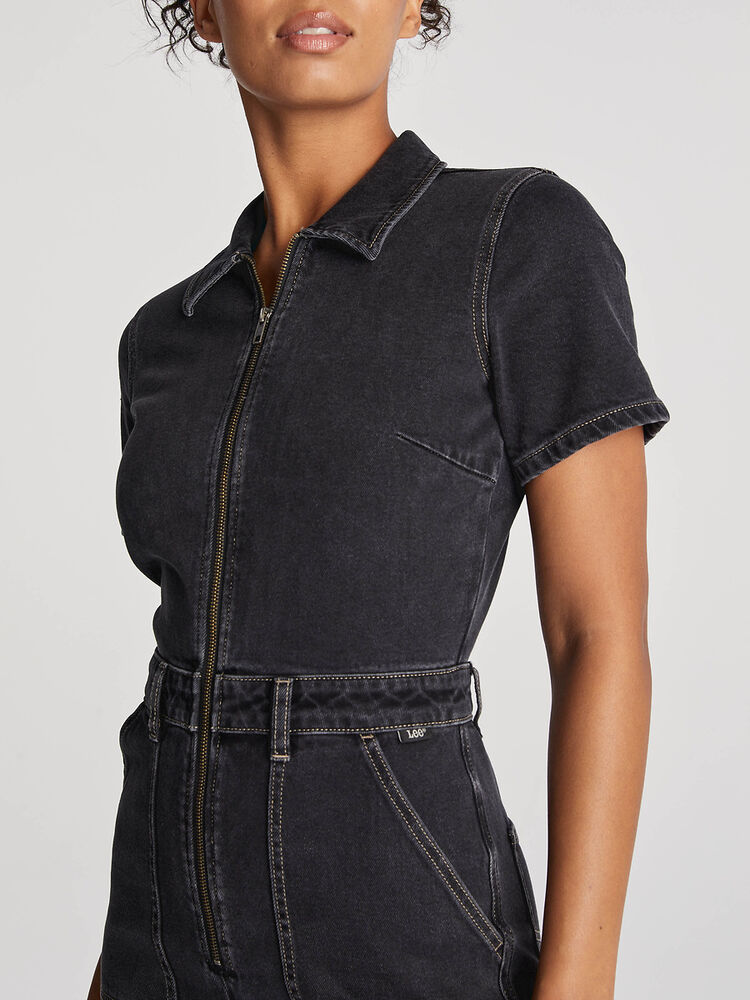 Grace Boiler Suit Wide Leg / Hollerback Black