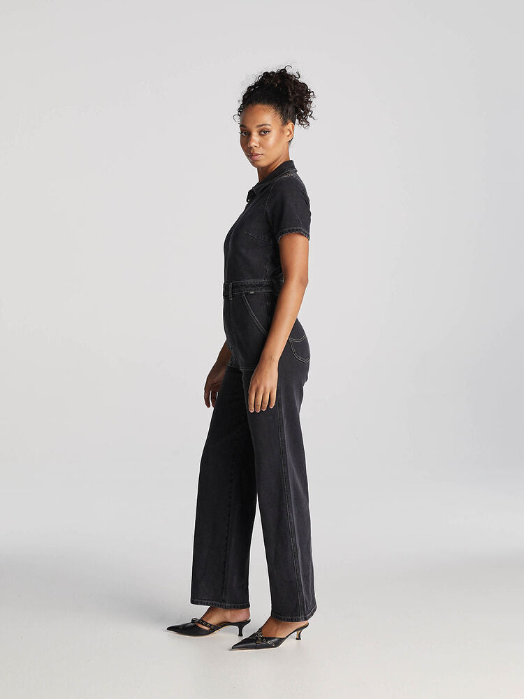Grace Boiler Suit Wide Leg / Hollerback Black