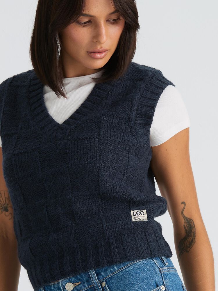 Crossroads Knit Vest / French Navy