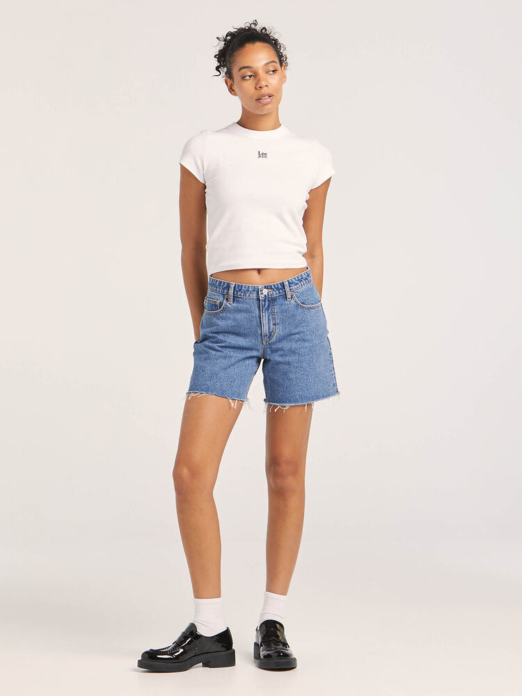 90s Mis Straight Short / Classic Blue