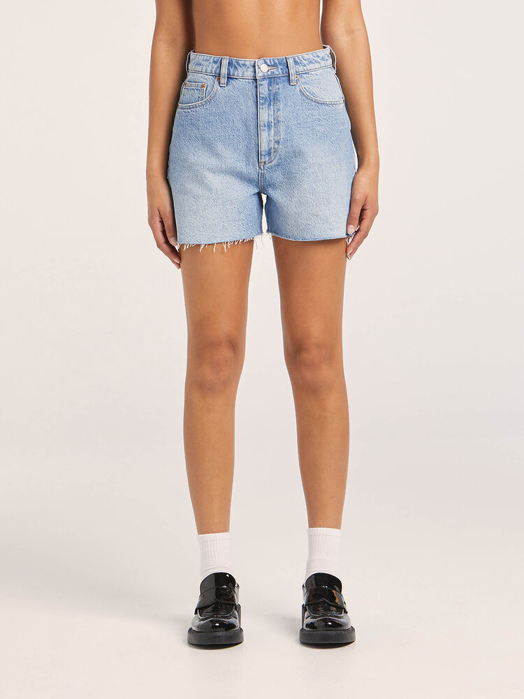 High Relaxed Organic Cotton Short / Risk Blue