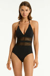 Drift Longline Halter One Piece / Black
