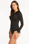 Essentials Long Sleeved Multifit One Piece / Black