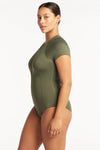 Essentials Short Sleeve Multifit One Piece / Khaki