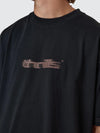 Metamorphic Daze Cropped Raw edge Tee/ Black