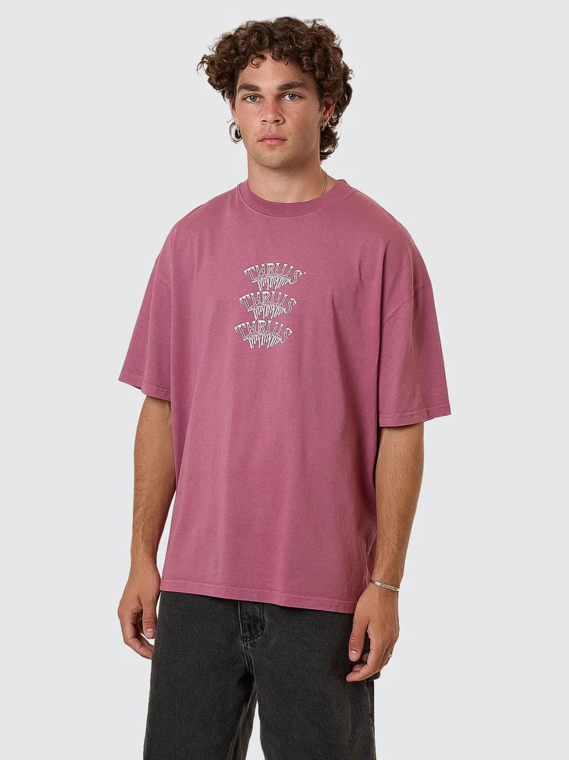 Reality Dreams Box Fit Tee / Delta Berry