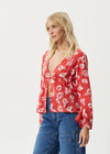 Hibiscus Organic Tie Blouse / Hibiscus