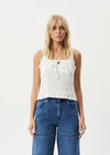 Calm Hemp Seersucker Cami / White